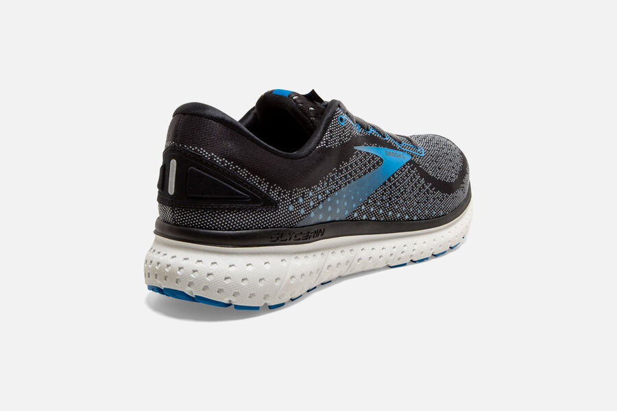 Glycerin 18 Road Brooks Running Shoes NZ Mens - Black/Blue - KWANLS-762